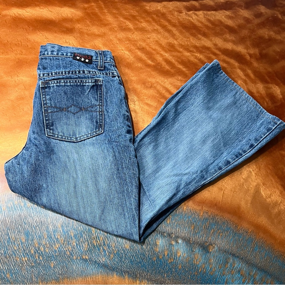 Vintage Mudd Jeans Kick Flare Capri Jeans size 5 Y2K 2000s